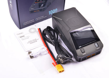 ToolkitRC Q6AC Charger AC 400W/DC 1000W 4-Channel with 65W USB & 15W Wireless Charging for LiPo NiMH PB Batteries