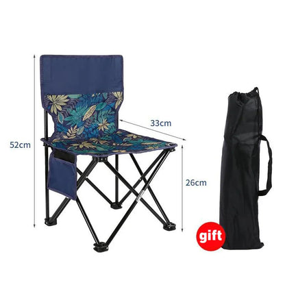 Outdoor Folding Chairs – Metal Camping & Fishing Chairs, Portable Hiking, Picnic, Beach, and Moon Sketching Stools for Tourists