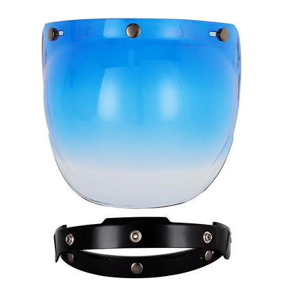 Motorcycle Helmet Bubble Visor – Anti-Fog UV Protection HD Lens for Retro Open Face Helmets