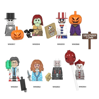 Horror Movie Action Figure Building Blocks – M3gan, Nun & Ash Terrifier Halloween Toy Gift