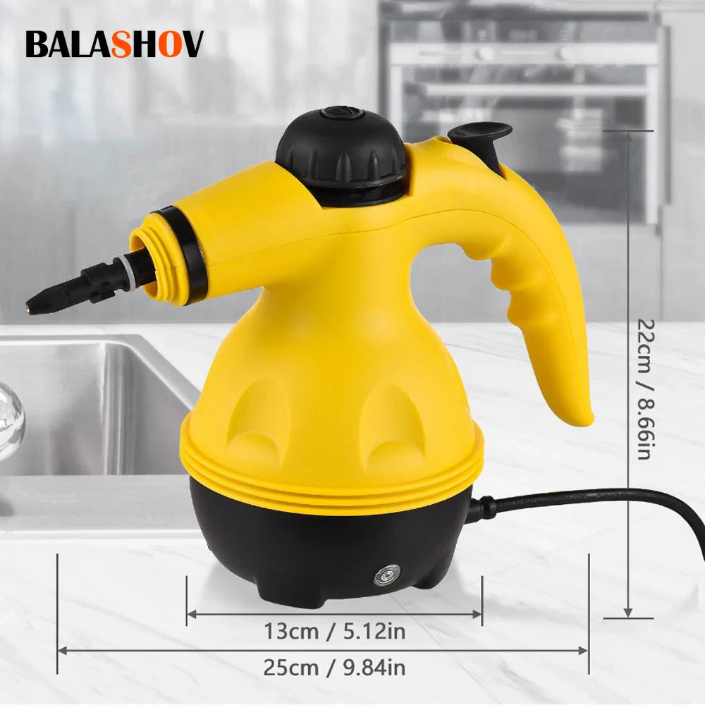 Handheld Electric Steam Cleaner – High Temperature Sterilization for Air Conditioning, Kitchen Hood & Car Cleaning, EU/US Plug