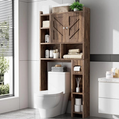 Over-The-Toilet Storage Cabinet - Freestanding Bathroom Organizer with Shelves