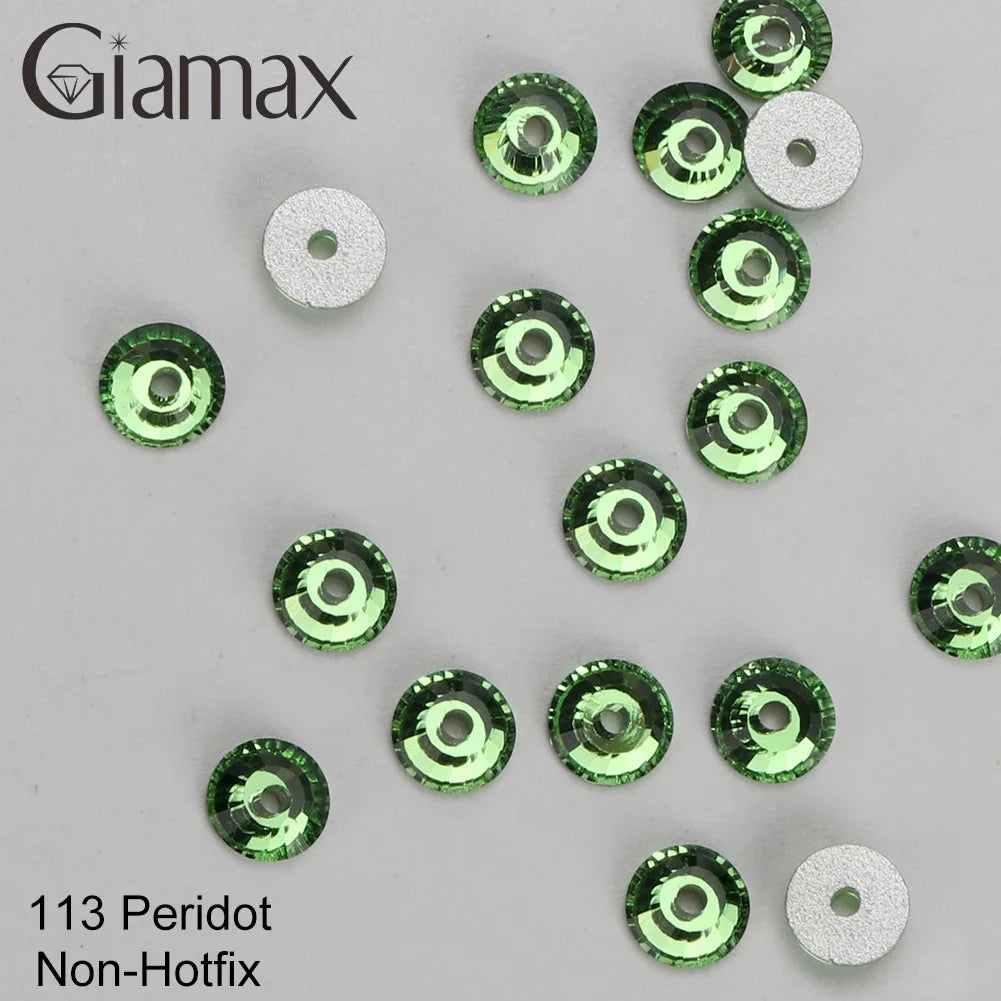 Giamax Purple Velvet Topaz Crystal Rhinestones - Flatback AB Sewing Stones for Garments, Clothes & Bags
