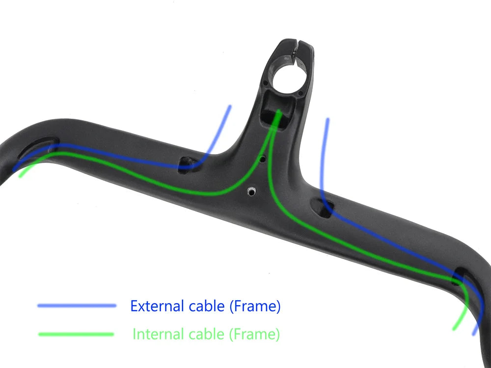 KOCEVLO Full Carbon Fiber Road Bike Stem & Integrated Handlebar — 28.6mm with Spacers