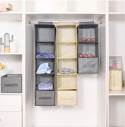 Hanging Cabinet Organizer for Underwear and Closet Storage — Wardrobe Rack Shelf Drawer Box