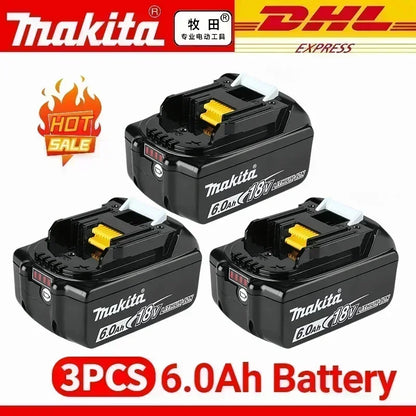 100% Original Makita 18V Lithium Battery – 6Ah/5Ah/3Ah Compatible with DTW700, DDF487, DTD173, DGA404, HR140D, DJV182 Tools