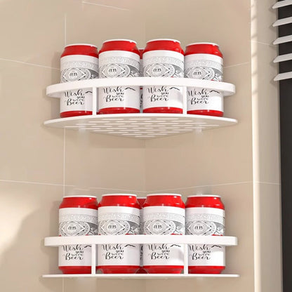 Aluminum Alloy Bathroom Shelf - No Drill Kitchen and Shower Storage Organizer for Shampoo and Bathroom Accessories