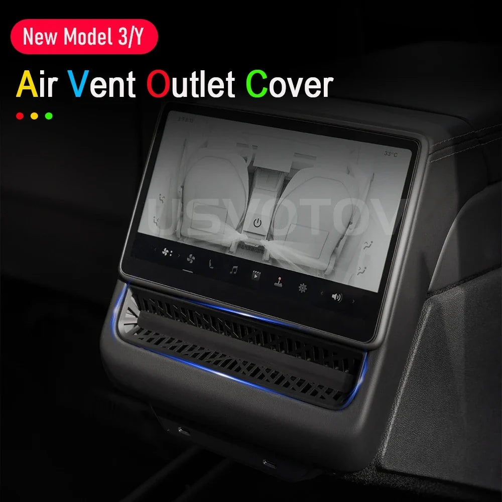 Tesla Model 3/Y Juniper Rear Air Vent Cover - Under-Seat Vent Grille Mesh Accessory