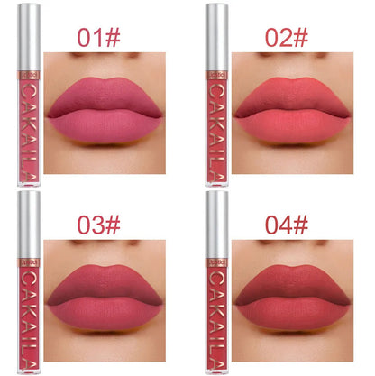 CAKAILA 10-Piece Nude Matte Lip Gloss Set – Waterproof Velvet Liquid Lipstick & Moisturizing Lip Tint for Women