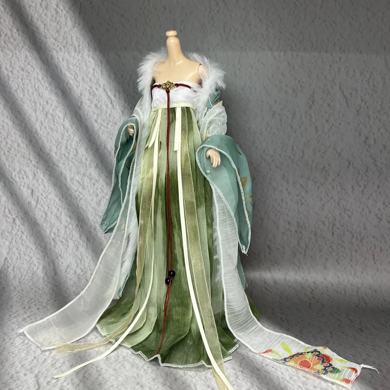 30cm 1/6 Scale Female Soldier Doll Outfit – Ancient Style Hanfu Cloak Suit for 12-Inch Action Figures, Toy Gift