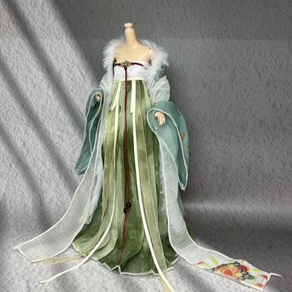 30cm 1/6 Scale Female Soldier Doll Outfit – Ancient Style Hanfu Cloak Suit for 12-Inch Action Figures, Toy Gift