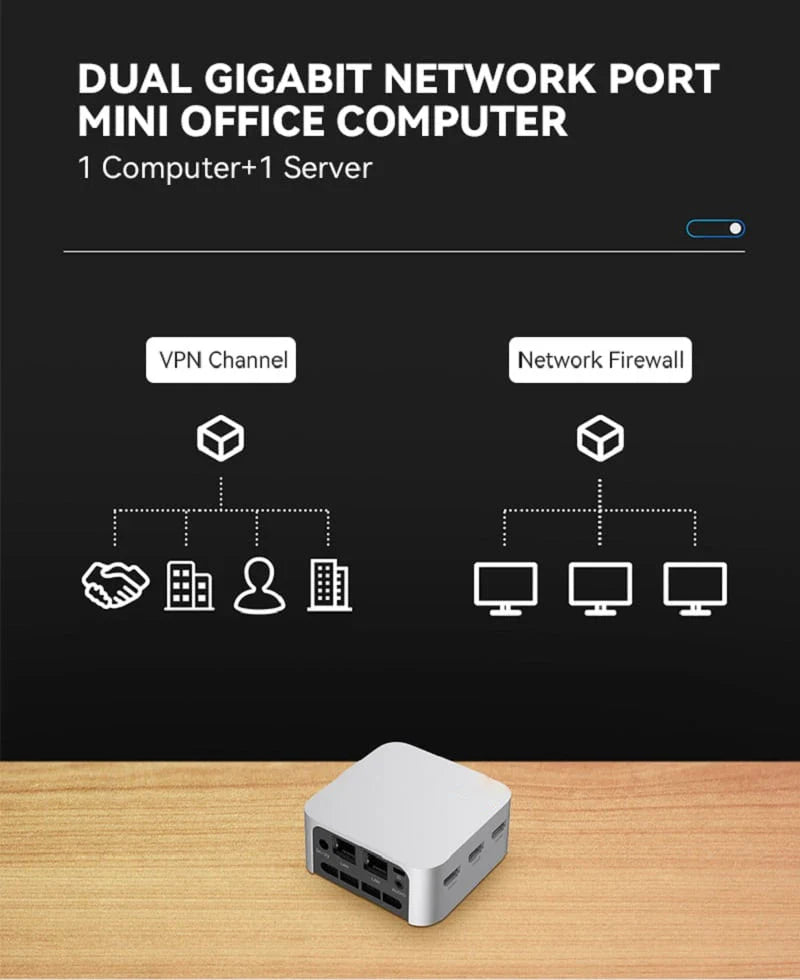 FIREBAT T8 Pro Plus Mini PC — Intel Celeron N5095/N100 Desktop, 8GB/16GB RAM, 256GB/512GB Storage, DDR4/DDR5, WiFi5 & BT4.2 Gaming Computer
