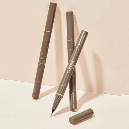 Ultra-Thin Eyeliner Pen — Black & Brown Waterproof Eyelash Liner for Silkworm Eye Makeup, Long-Lasting Smooth Pencil