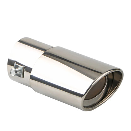 2.5" Stainless Steel Car Exhaust Muffler Tip – Chrome Rear Tail Pipe for Most Cars