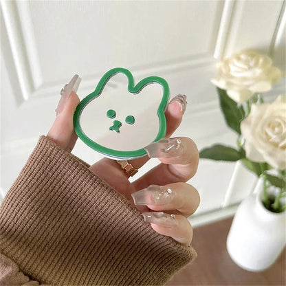 INS Cute Rabbit Phone Griptok – Foldable Ring Holder Stand, Korean Style Phone Accessory Gift for iPhone