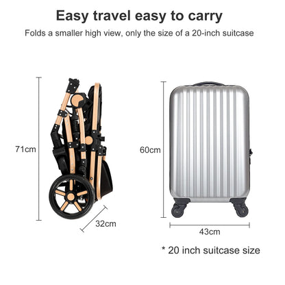 High-Quality 3-in-1 Newborn Baby Stroller — Lightweight Folding Cart with Comfort Seat & ISOFIX Safety