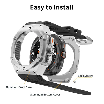 Luxury Carbon Case & Rubber Strap Kit – Samsung Galaxy Watch Ultra 47mm Accessories