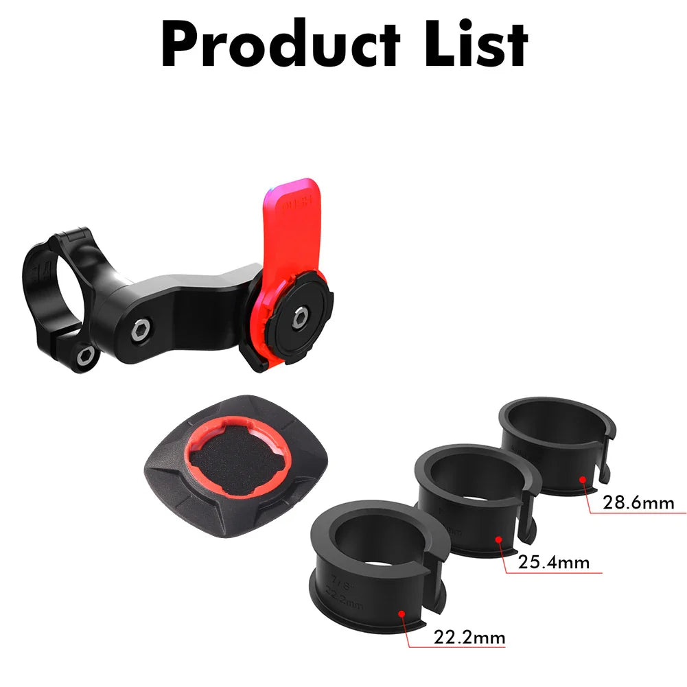 Quad Lock Motorcycle & Bike Phone Holder – 360° Rotatable Stand, Navigation Support, Secure Bracket for Bicycle