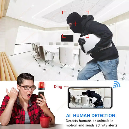 1080P HD Mini WiFi Camera Smallest Smart Home IP Cam with Night Vision Remote View Built-in Battery
