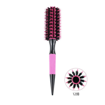 Barbershop Round Tube Curly Hair Rollers – Salon Hair Comb & Styling Brush for Hairdressing