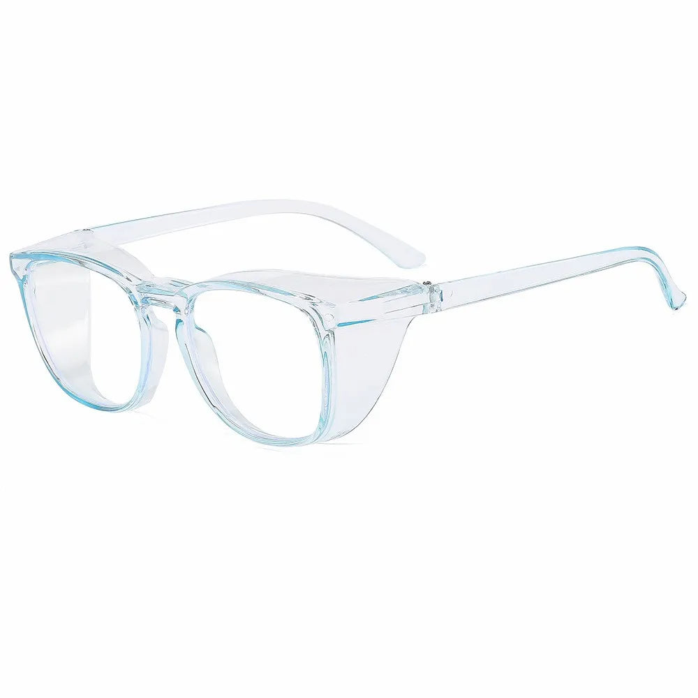 Clear Safety Glasses Anti-Fog Blue Light Blocking Square Frame Scratch Resistant Protective Work Eyewear for Men & Women Nurses