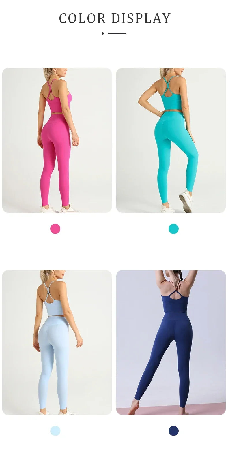 2-Piece Women’s Yoga Tracksuit – Athletic Pilates Fitness Set with Sports Bra & Leggings for Gym Workout