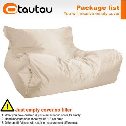 OTAUTAU Waterproof Floating Bean Bag Lounger Cover – Swimming Pool Sofa Bed Pouf, No Filler Chaise Lounge Recliner Puff SF019