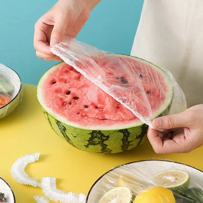 Disposable Food Cover Wrap Bowl Covers, Food Grade Fresh-Keeping Plastic Wrap Bags for Kitchen Storage Accessories