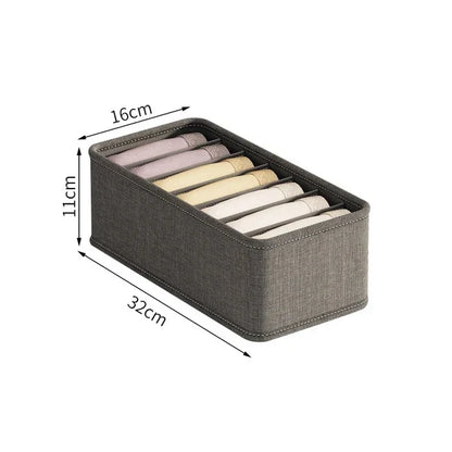 Underwear & Socks Cabinet Drawer Organizer – Wardrobe Storage Box for Clothes, Ties, Pants & Bras