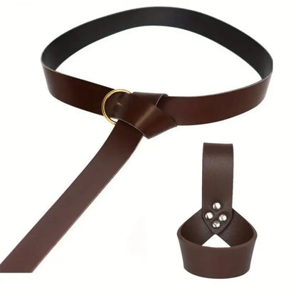 Medieval Knight & Viking Sword Scabbard – PU Leather Rapier and Dagger Holder for Halloween Cosplay