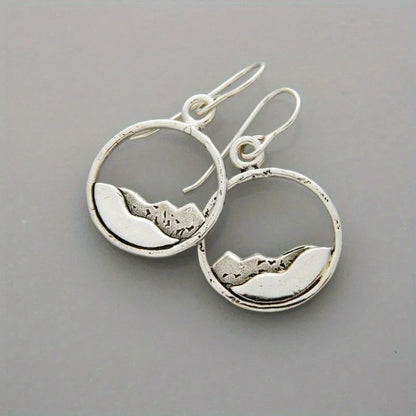 Vintage Ethnic Antique Metal Drop Earrings – Hollow Handmade Punk Statement Dangle Earrings for Women Jewelry