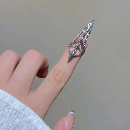 New Gothic Rock Punk Fingertip Nail Ring | Metal Manicure Jewelry Accessories for Women, Party & Gift for Girlfriends