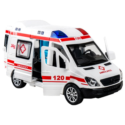 Children’s Inertia Pull-Back Car Toy – Light & Sound Simulation Commercial Model, Perfect Holiday Gift for Boys