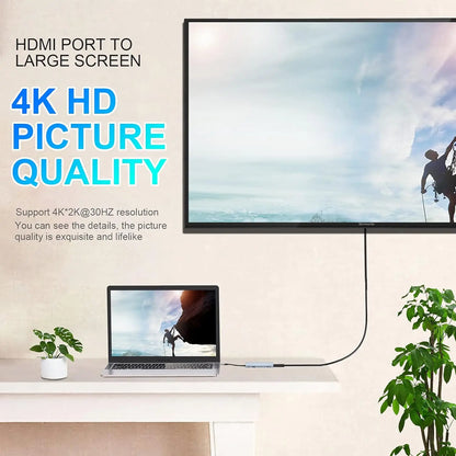 USB C Hub Adapter – 4K HDMI, VGA, PD, RJ45, SD/TF Card Reader for MacBook Pro/Air M1 & iPad