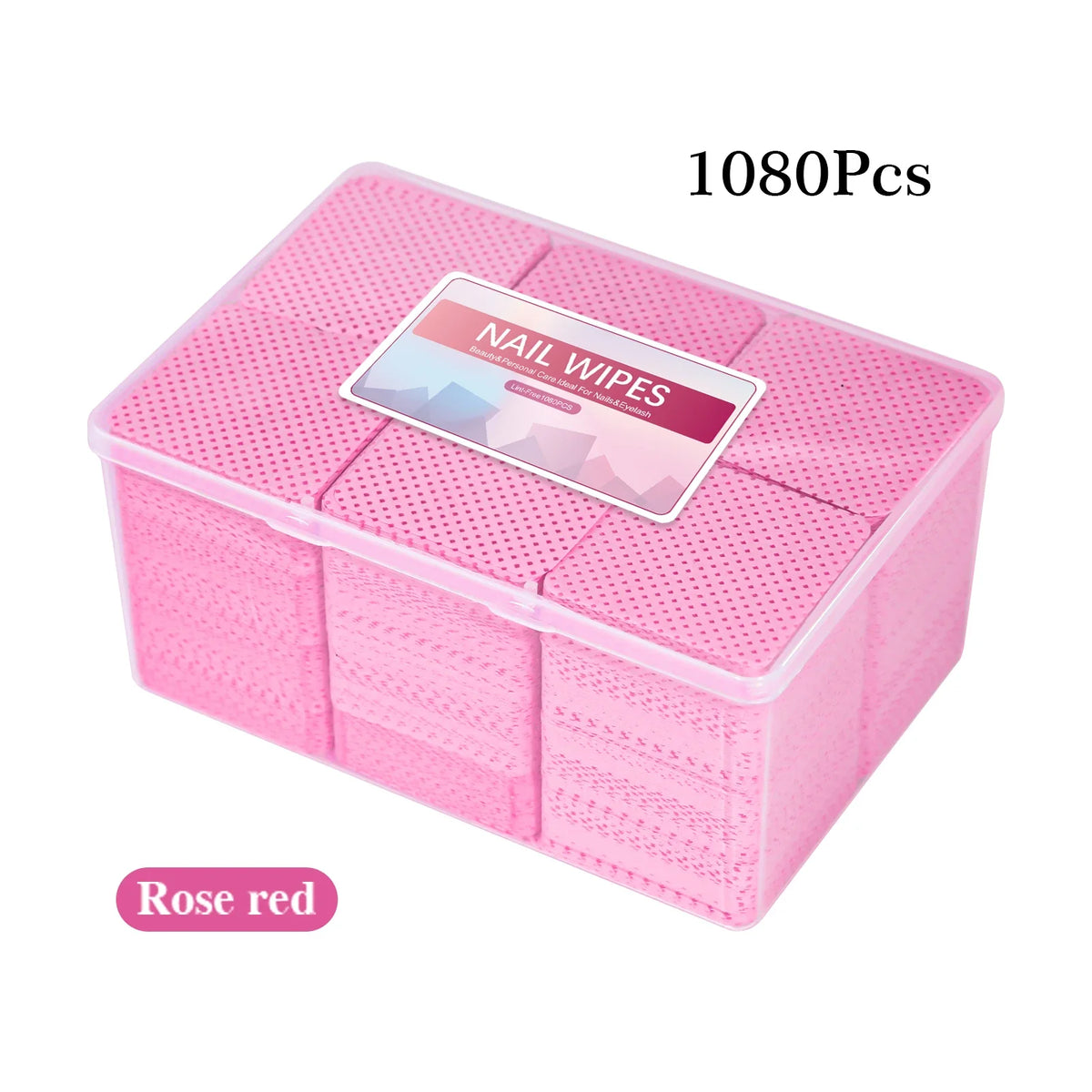 1080-Piece Nail Art Wipes - Lint-Free Cotton Pads for Gel Polish, Eyelash Glue & Beauty Cleaning