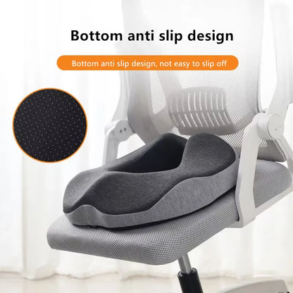 Memory Foam Hemorrhoid Seat Cushion – Donut-Shaped Pain Relief for Sciatica, Tailbone & Bed Sores, Travel & Office Use