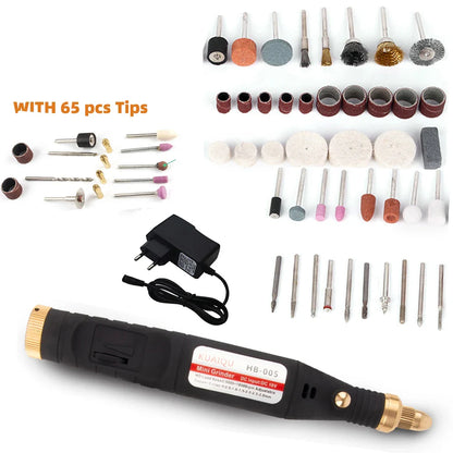 Adjustable 5-Speed Electric Rotary Tool – 5000-18000 RPM Dremel Grinder Engraver Pen with 165-Piece Tip Set
