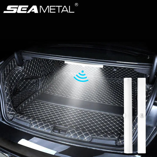 SEAMETAL Car Sensor Light - USB Rechargeable Automatic Induction Light Bar for Floor, Trunk, Hood - Magnetic, Manual, and Sensing Modes