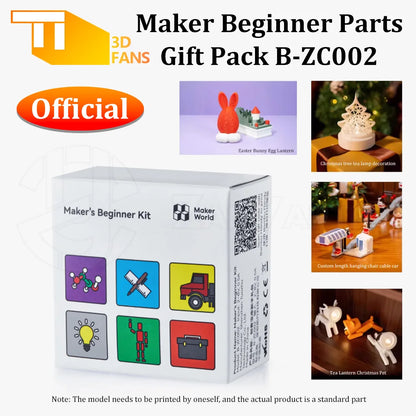 Bambu Lab Novice 3D Printer Parts Gift Pack – DIY Creative Model Kit B-ZC002