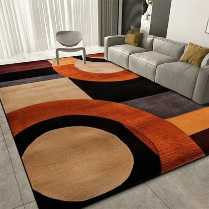 Modern Abstract Curve Rug - Non-Slip Geometric Area Carpet for Living Room and Bedroom
