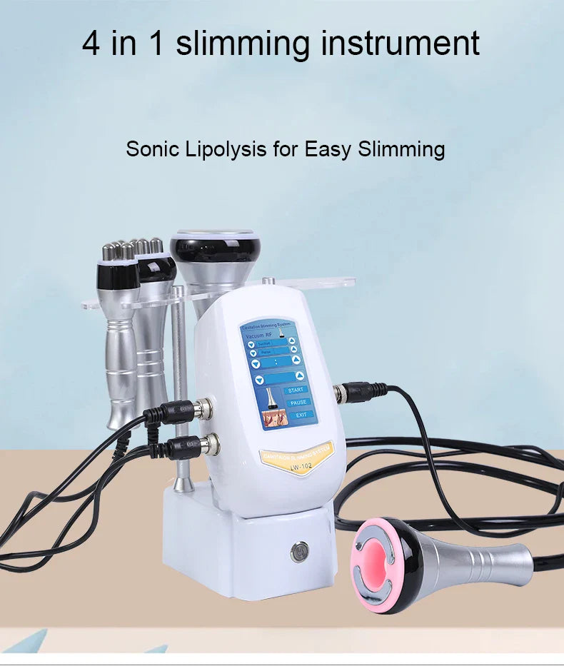 40K Cavitation 4 in 1 Ultrasonic RF Machine – Body Shaping, Weight Loss, Skin Tightening & Facial Lifting Device