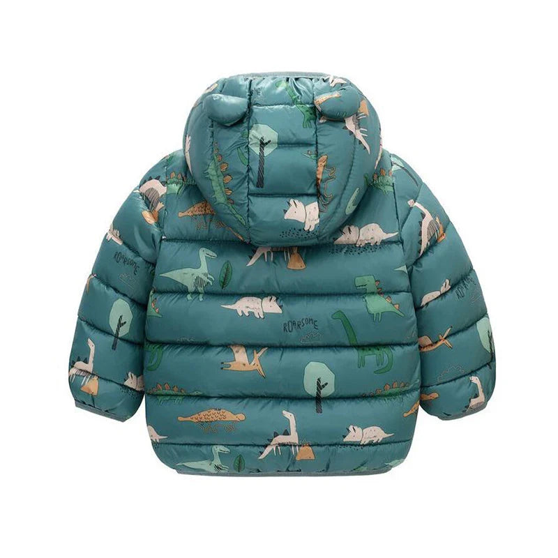 Baby Lightweight Hooded Down Jacket – Warm Zipper Coat for Boys & Girls (0-5 Years), Winter Outerwear Gift