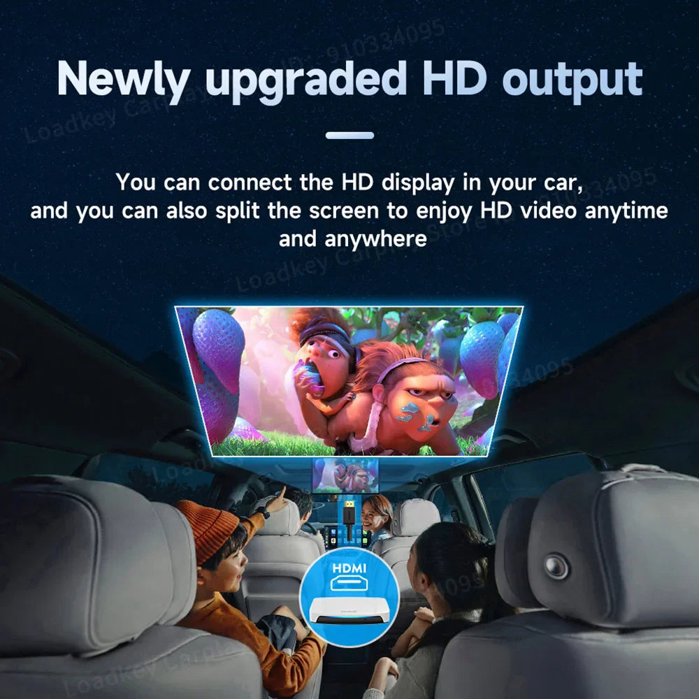8+128GB Carlinkit TV Box — Android 13 Wireless CarPlay & Android Auto Adapter, 8-Core Qualcomm, HDMI