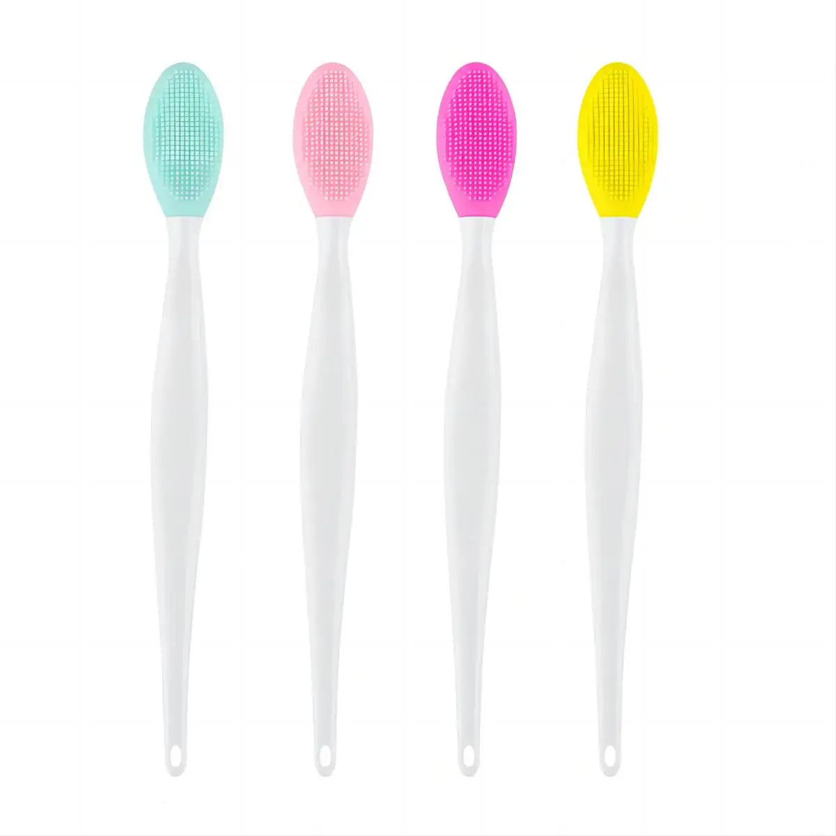1/4PCS Silicone Face Cleaning Brush – Exfoliating Blackhead Removal Tool with Replacement Head for Skincare & Beauty Routine