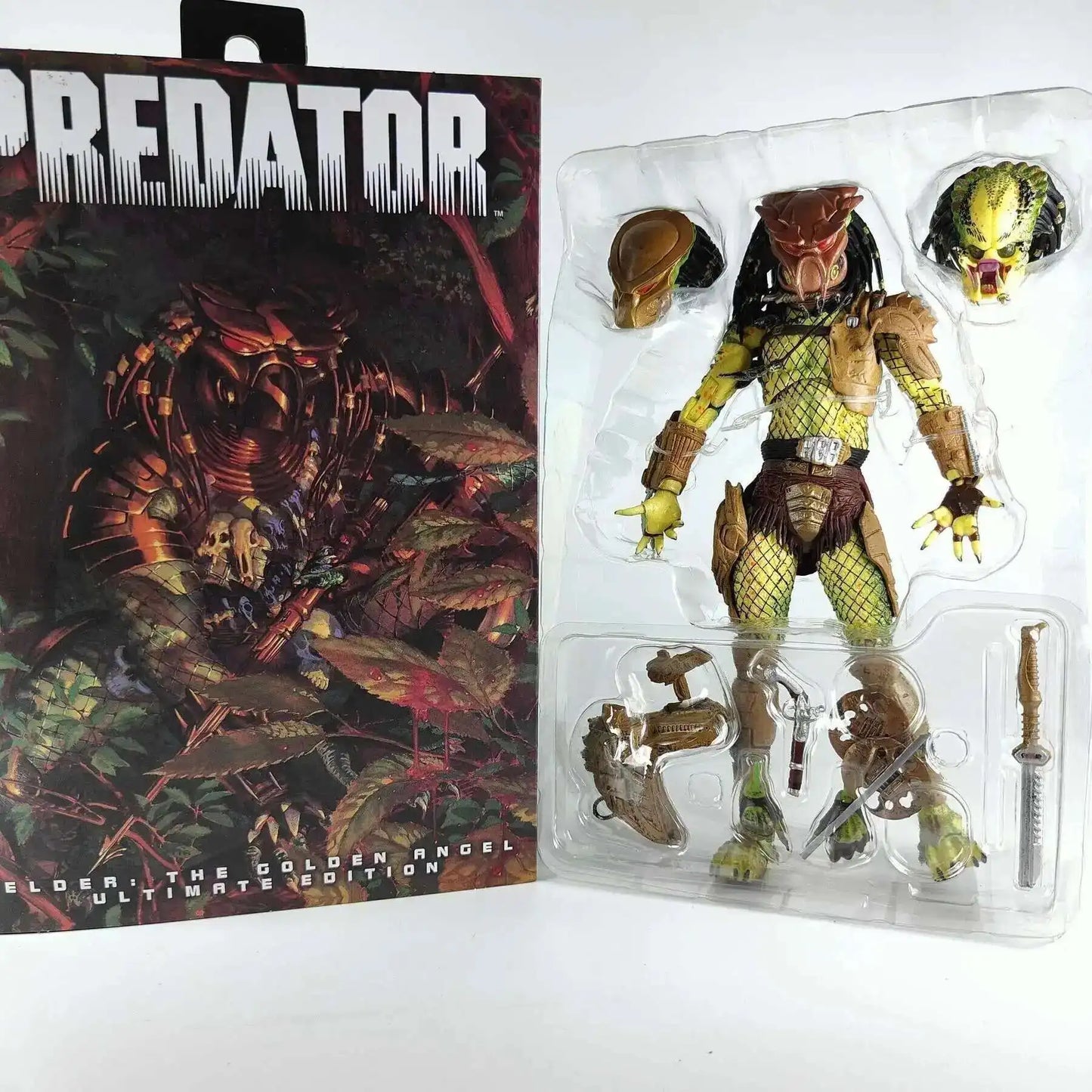 NECA Shaman Ahab Ultimate Scout Warrior Action Figure – Lost Battle Feral Jungle Hunter Predator Collector Toy