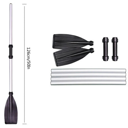 2 Pcs Aluminum Alloy Detachable Float Oars – Canoe Paddle Blade Replacement for Boat & Rafting