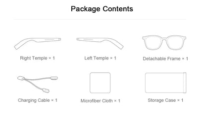 XIAOMI MIJIA Smart Audio Glasses Joyful Edition — Bluetooth 5.2, Detachable Headset, Long Standby, 2h Fast Charge, Anti-Leakage Sound