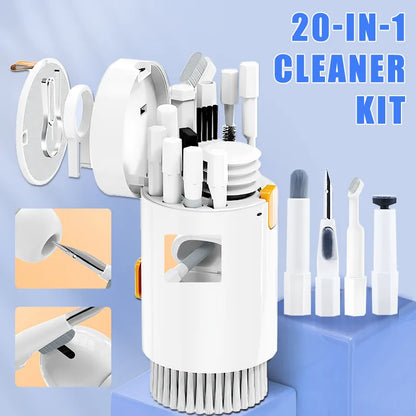 20-in-1 Multifunctional Cleaner Kit for Earphones, Screens, Keyboards, and More