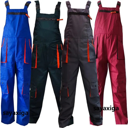 Unisex Work Overall Coverall – Men & Women Mechanic Jumpsuit with Fly Pockets for Workshop, Garage, Warehouse