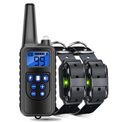Rechargeable Electric Dog Training Collar with Detachable Anti-Bark Control, Vibration Training & Clicker for All Dog Breeds
